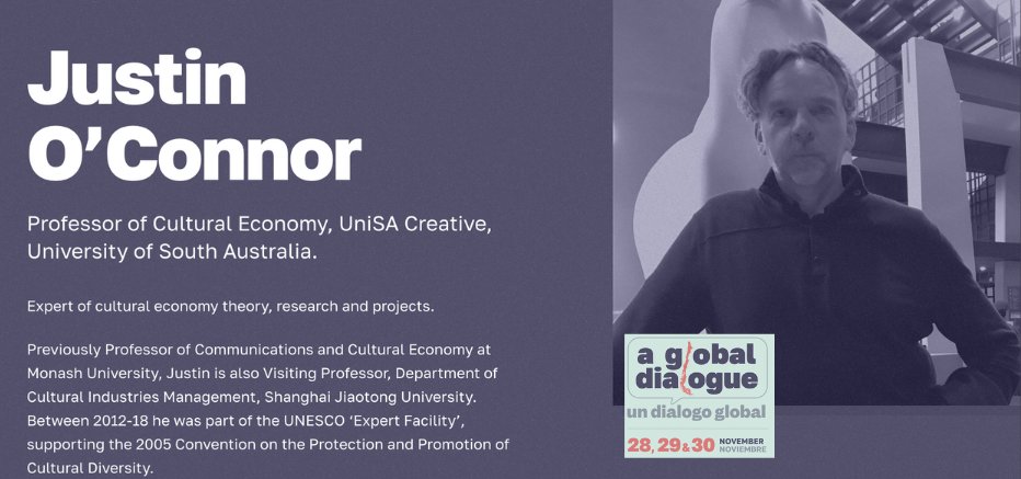 Our next #GlobalDialogues keynote announcement is @oconnorjustin13 from @universitySA. Justin will be presenting a talk entitled: ‘#Culture and Development between New World Economic Orders’. #policy 📌Full info on the conference here: tinyurl.com/4vddpfv3