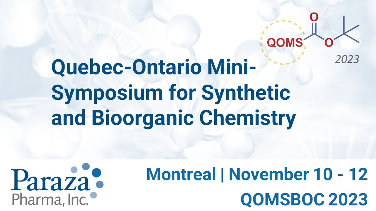 Paraza Pharma is a proud sponsor of QOMSBOC 2023 which will be held at Concordia University from November 10-12, 2023 at the John Molson School of Business. We look forward to seeing you there! #QOMSBOC2023