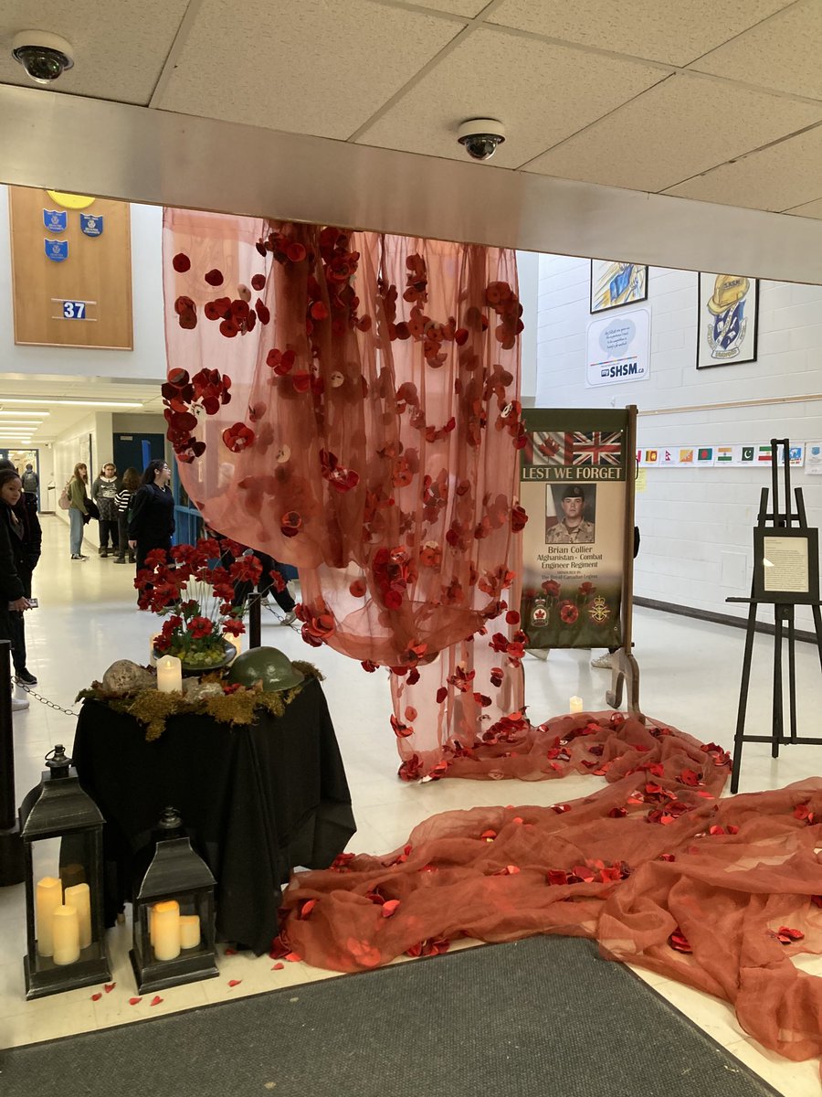 Our beautiful Remembrance Day display thanks to our Art Dept teachers!!