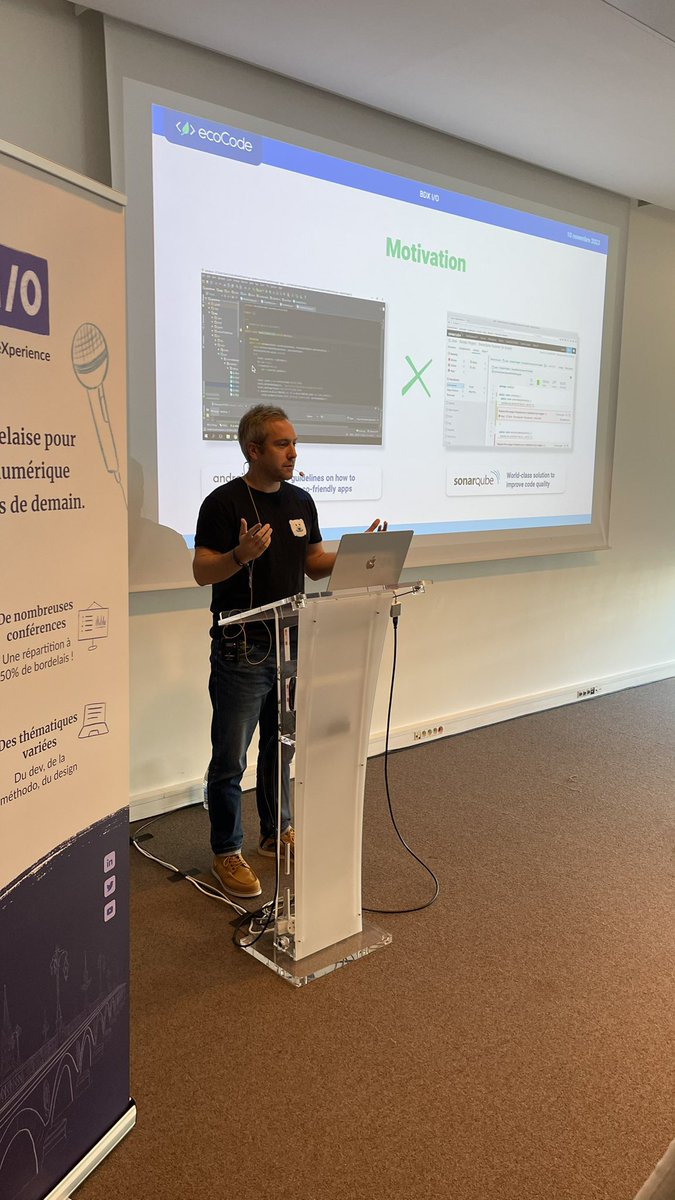 EmmEspias's tweet image. #ecoCode est au @bdxio !!! 🔥

Olivier LE GOAËR de la team présente ecoCode devant les participants du #BDXIO ! 🎤

Rejoignez-nous et réduisez l’impact du numérique, directement au niveau du code 👉 ecocode.io/#/contributeur

Merci à toute l’organisation du #BDXIO2023 !