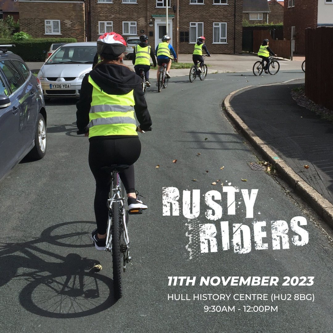 firststep_cycle's tweet photo. Get ready to boost your cycling confidence with our Rusty Riders course! π΄
ποΈ November 11th
π€ 9:30 AM - 12:00 PM
π Hull History Museum
Call 01482 218 753 or click here to book π https://t.co/mBsZPMmR5o
#rustyriders #cyclingskills #cycleconfidence https://t.co/ZCIcLNvubk