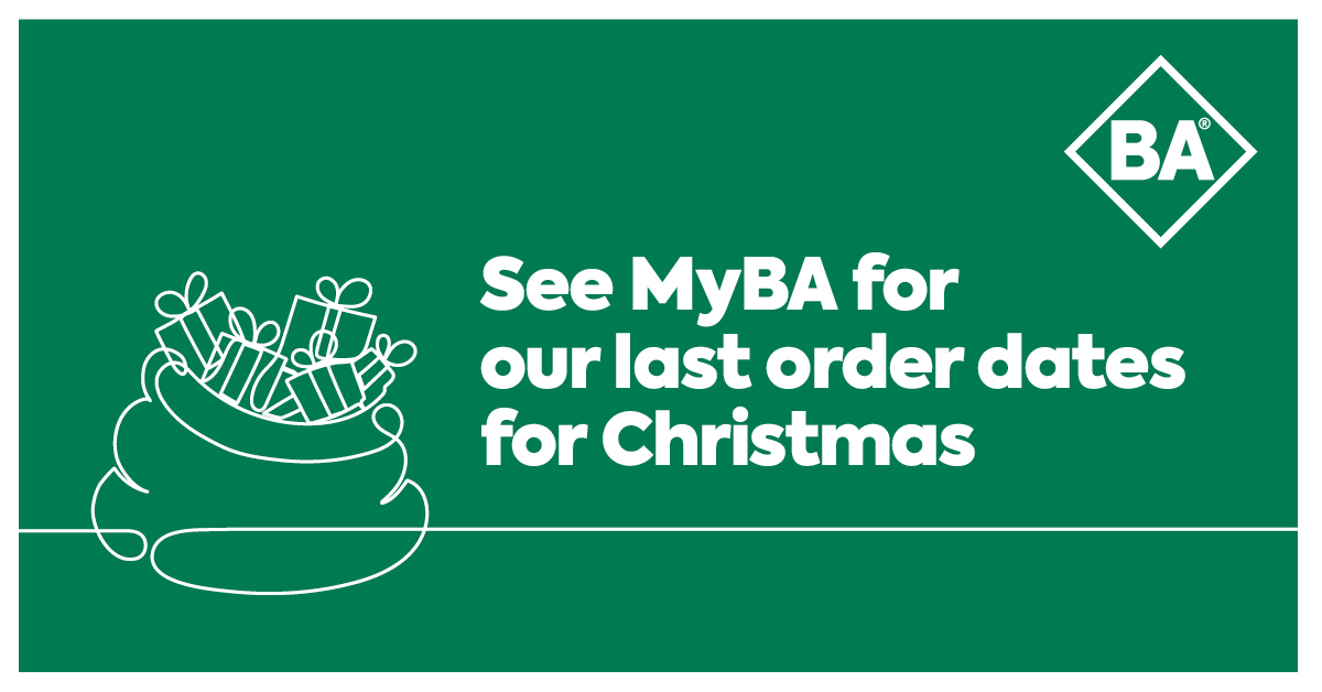 Can you believe that next month is Christmas? 🎄 That can mean only one thing…last order dates! Now available on MyBA.