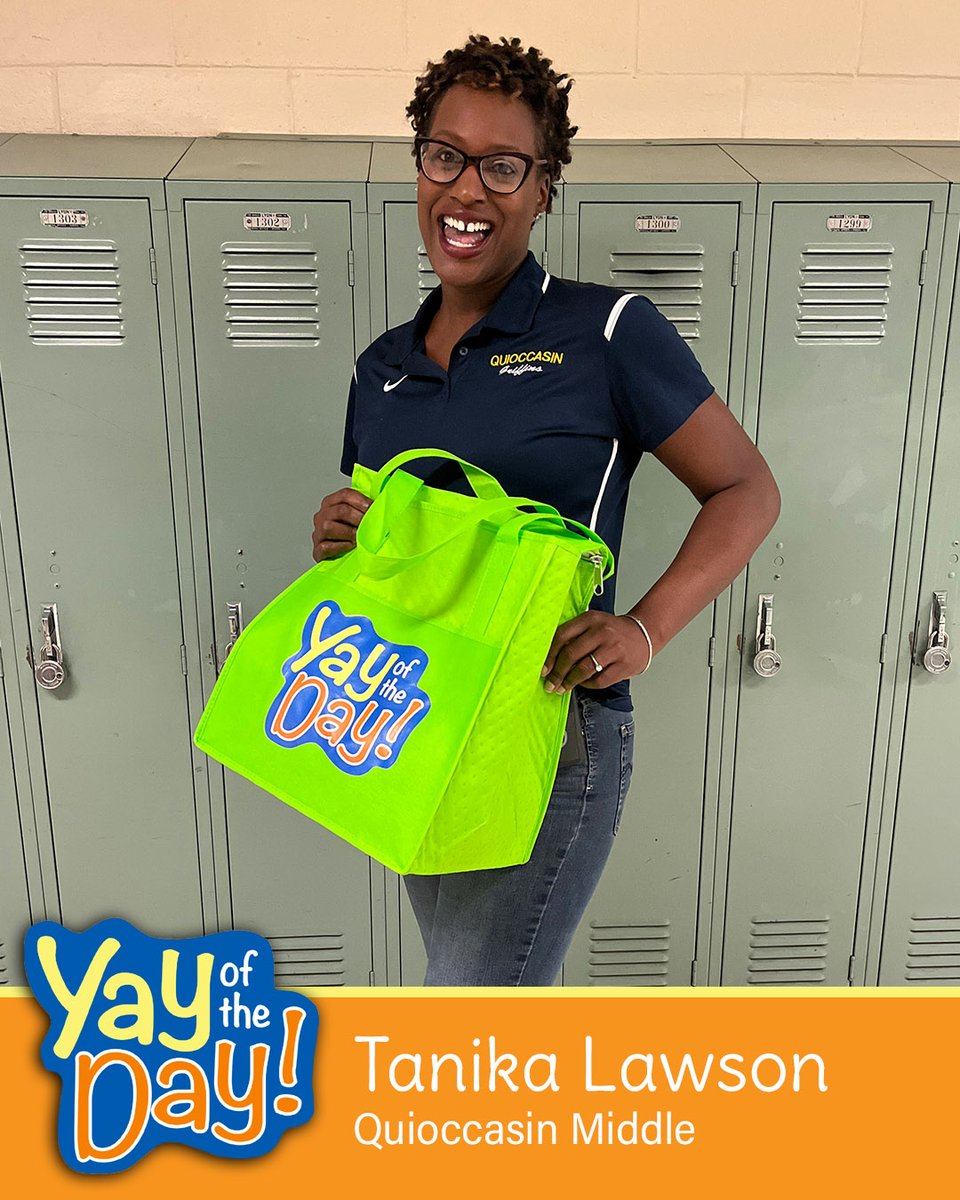 HenricoSchools's tweet photo. YAY TANIKA LAWSON! The assistant principal at Quioccasin Middle is today's "Yay of the Day" honoree. ๐
โShe is always ON IT! ... I learn from her every day!โ
โข No. 15 in a series. See previous "Yay of the Day" honorees at https://t.co/2tHJ0NdGYi. https://t.co/rpv8bV9aFc