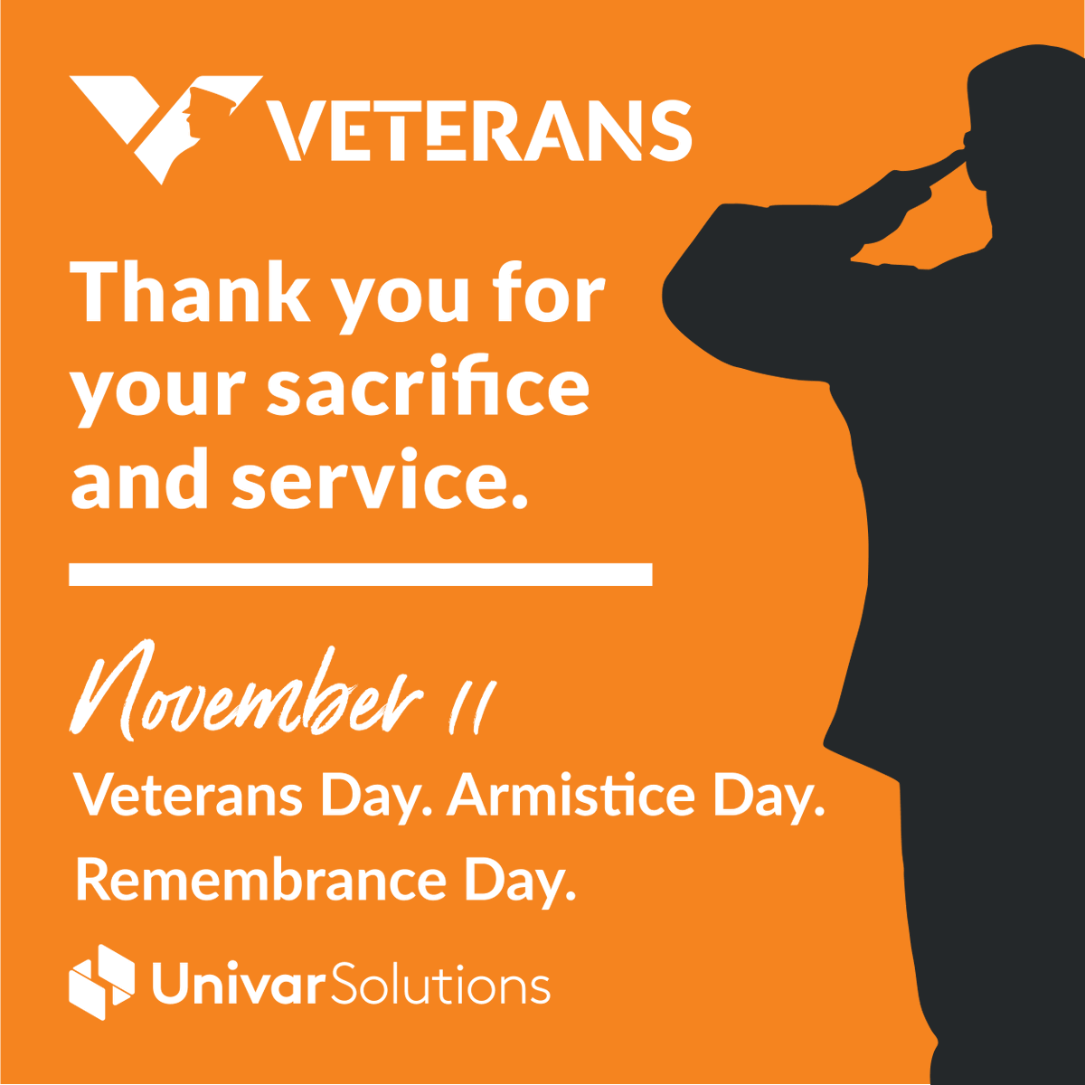 'To the many team members who have served in the military, and to the families and friends that have supported them, we give you our heartfelt gratitude for your service and the contributions you're making here each day.' – David Jukes, President and CEO, Univar Solutions