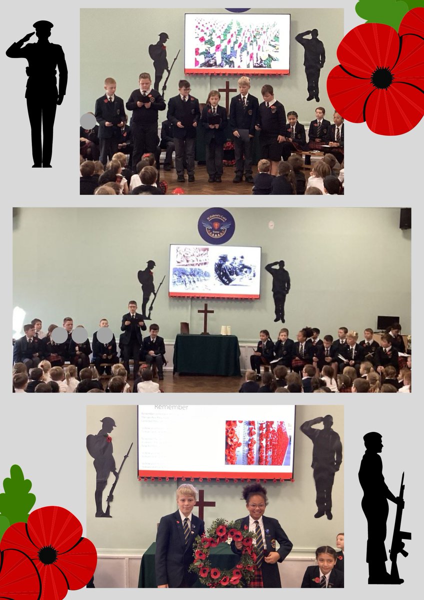 Remembrance Assembly Our Year 6 pupils led the school in our Remembrance Assembly this morning. We were impressed by the way our Year 6 pupils conducted themselves and were able to show respect and leadership in the way they shared this important message with our whole school.
