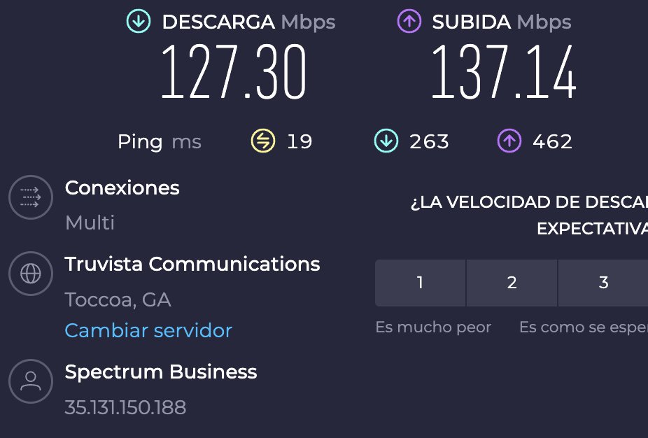 Like si lo primero que haces al conectarte a una WiFi que usarás durante horas (en este caso en un evento) es probar la velocidad. 😀