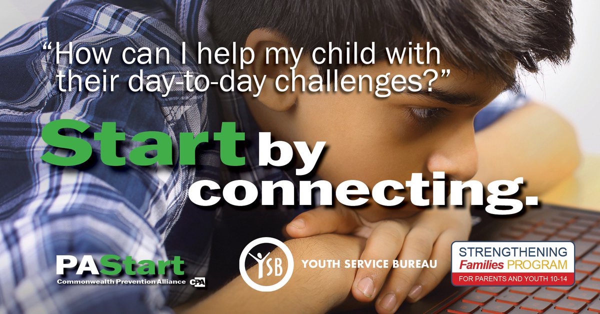 Want to strengthen the bonds between you and your children? Start by connecting. Start with Strengthening Families 10-14! ccysb.com/services/paren… #centrecounty #statecollegepa #philipsburgpa #centrehall #bellefonte #pennsvalley #baldeaglepa #strengtheningfamilies