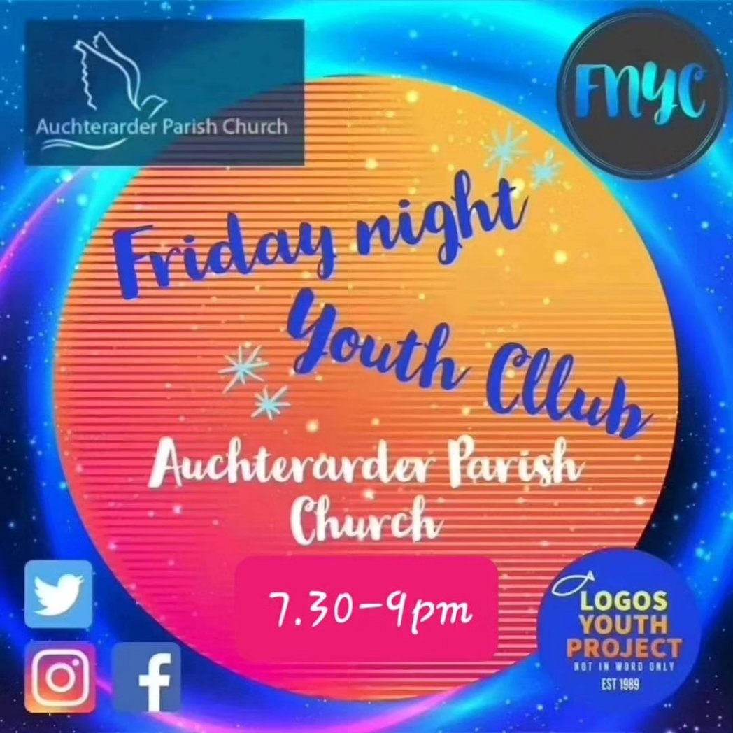 Logos Youth Project (@youthlogos) on Twitter photo We are launching a new Friday Night Youth Club tonight for S1 & S2s in partnership with <a href="/apcchat/">Auchterarder Parish Church</a>. This will run from 6.30-7.30pm in the Church Centre & be followed by the S3 Plus session from 7.30-9pm. Hopefully see lots of you soon! <a href="/TheCSoA/">The Community School of Auchterarder</a> <a href="/pkcyouthwork/">PKC Youth Work</a> <a href="/GannochyTrust/">The Gannochy Trust</a> We are launching a new Friday Night Youth Club tonight for S1 & S2s in partnership with <a href="/apcchat/">Auchterarder Parish Church</a>. This will run from 6.30-7.30pm in the Church Centre & be followed by the S3 Plus session from 7.30-9pm. Hopefully see lots of you soon! <a href="/TheCSoA/">The Community School of Auchterarder</a> <a href="/pkcyouthwork/">PKC Youth Work</a> <a href="/GannochyTrust/">The Gannochy Trust</a>