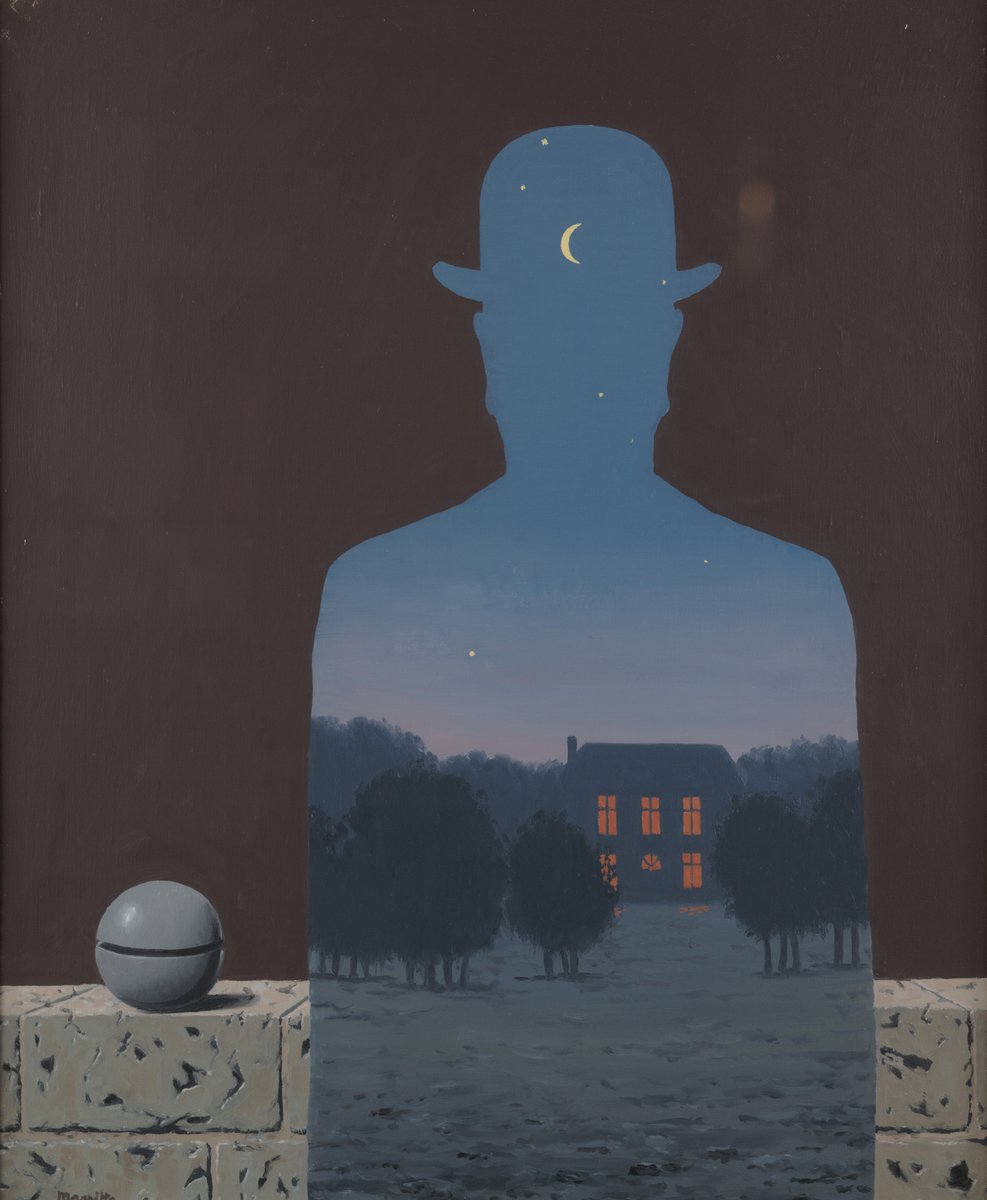 #WeAreConnected @MiraRuido x 'The Happy Donor' by Rene Magritte. Distorting the space and the meanings.
