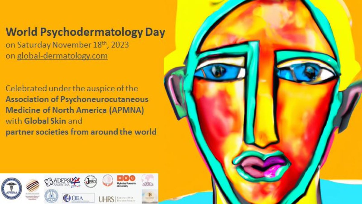 FYI, mark your diary.  

World #psychodermatology day, 18/NOV/2023

Event link: global-dermatology.com/events/world-p…