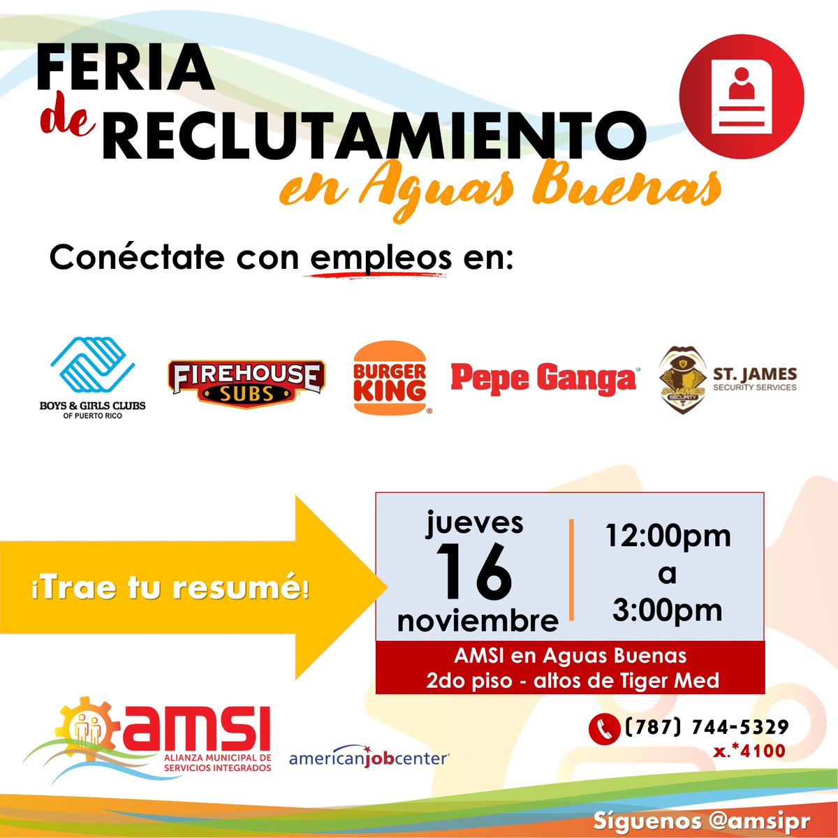 Feria de Reclutamiento en #AguasBuenas!!!