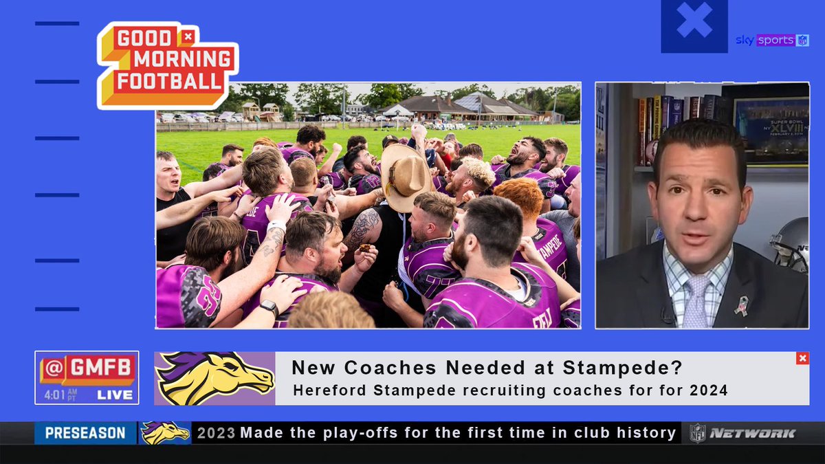 Hereford Stampede (@fordstampede) on Twitter photo ICYMI: Hereford Stampede on <a href="/gmfb/">Good Morning Football</a> 👀
Plenty of opportunities available to #jointhestampede as part of our coaching team 🏈🐴 ICYMI: Hereford Stampede on <a href="/gmfb/">Good Morning Football</a> 👀
Plenty of opportunities available to #jointhestampede as part of our coaching team 🏈🐴