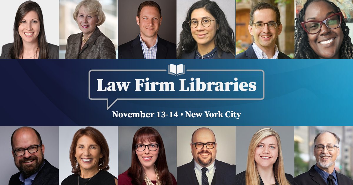 Don't miss your chance to join us for #LawLibraries2023, taking place this Monday and Tuesday in NYC!

Check out our expert speakers: lawfirmlibraries.com/speakers/?utm_…

#knowledgemanagement #lawfirms #lawfirmmanagement