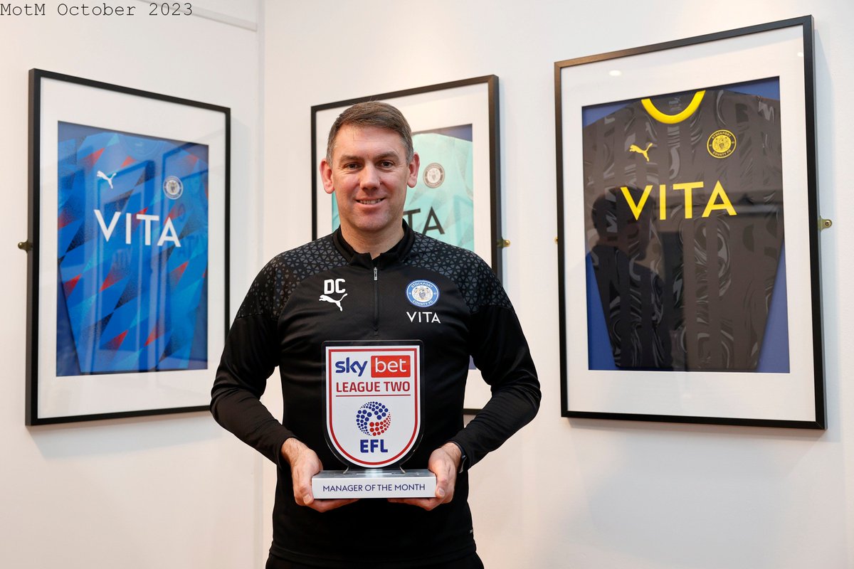 Dave Challinor has won 4 of the last 8 monthly awards for League Two. December 2022, February 2023, September & October 2023🏆🏆🏆🏆 #stockportcounty