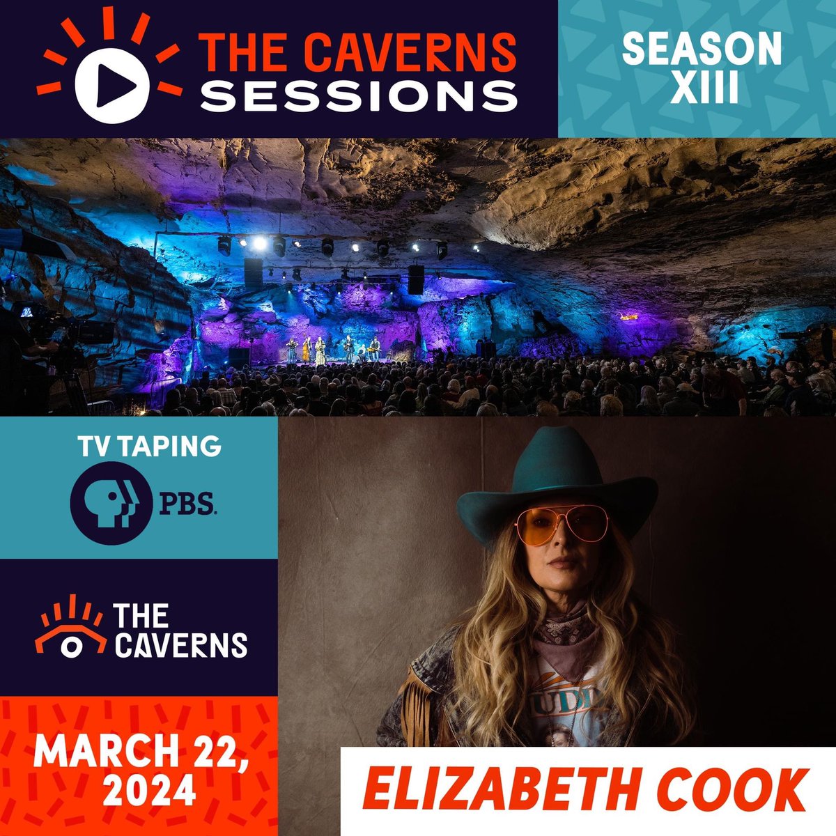 Tickets to Season XIII of the @CavernsSessions on PBS are on sale now! Can't wait to see y'all there on March 22nd: tixr.com/e/84598 🎟️