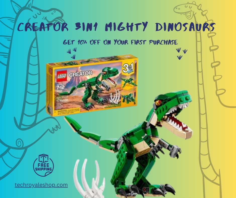 Unleash the imagination of young builders with the Creator 3-in-1 Mighty Dinosaurs Building Toy Set. #MightyDinosaurs #BuildingToys #KidsGiftIdeas #ToySet #BoysAndGirls #EducationalToys #BuildingBlocks #kidstoys #USA #onlineshop #MustHaves #techroyaleshop
>techroyaleshop.com