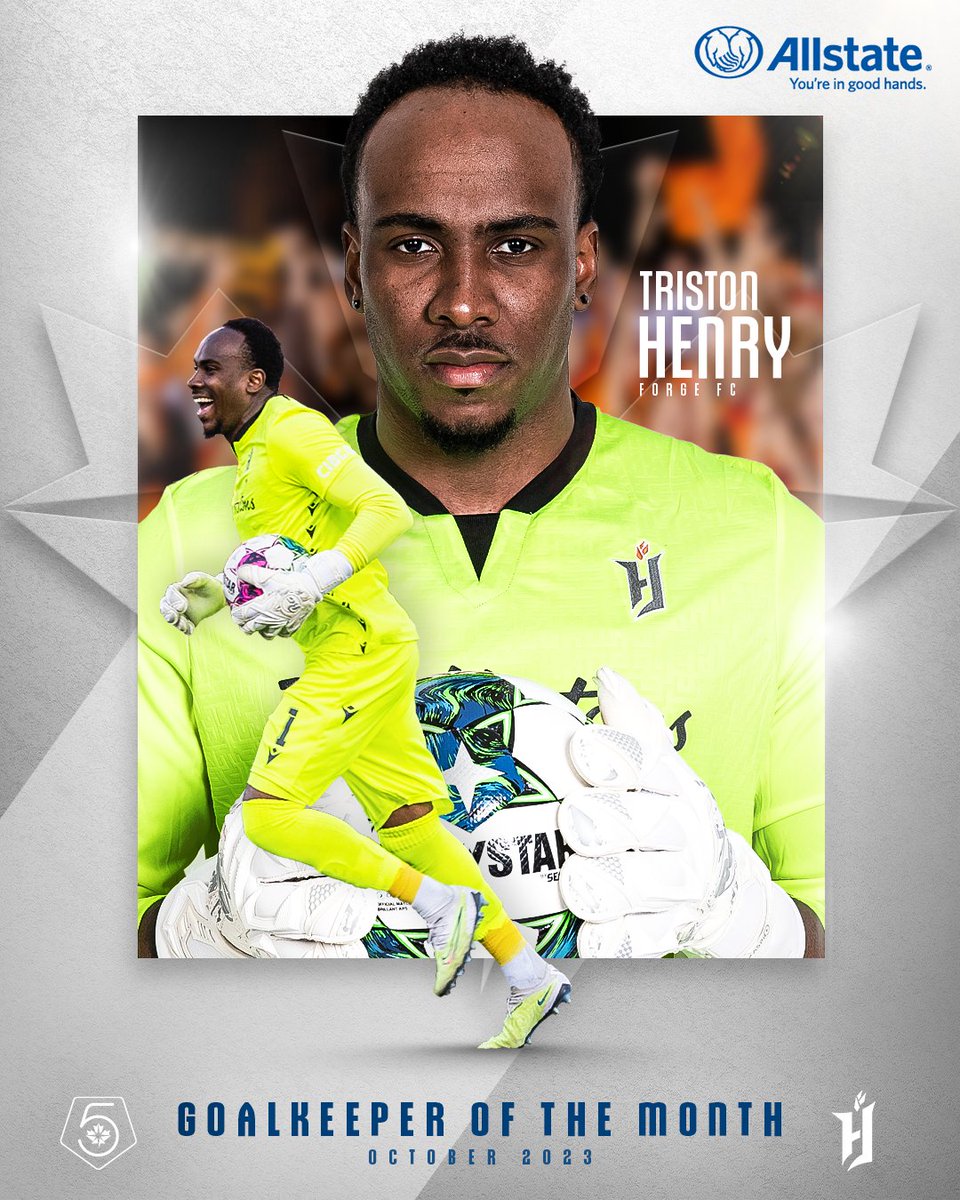 CPLsoccer's tweet photo. After winning a fourth title with @ForgeFCHamilton, Triston Henry has been named the CPL Goalkeeper of the Month, presented by @AllstateCanada 🧤 https://t.co/9aacrilBNE