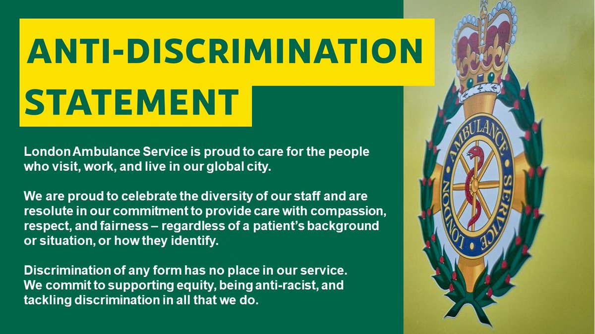 We would like to remind Londoners that we stand against all forms of discrimination.

We commit to supporting equity, being anti-racist, and tackling discrimination in all that we do ⬇️