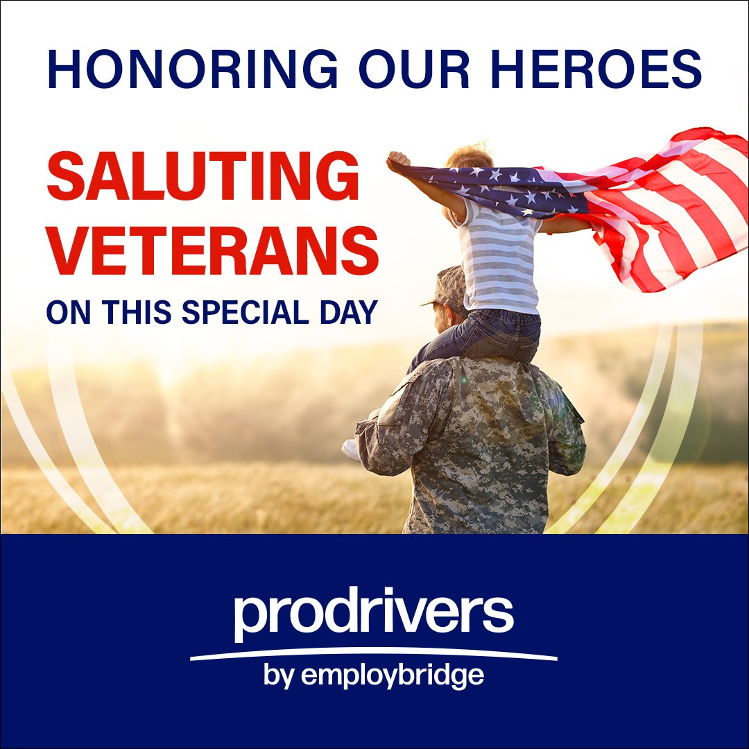 ProDrivers's tweet image. We are grateful to all veterans for your bravery and selflessness in service to our nation. The sacrifices you and your families have made are foundational to our country&apos;s freedom. #veteransday #veteransday2023