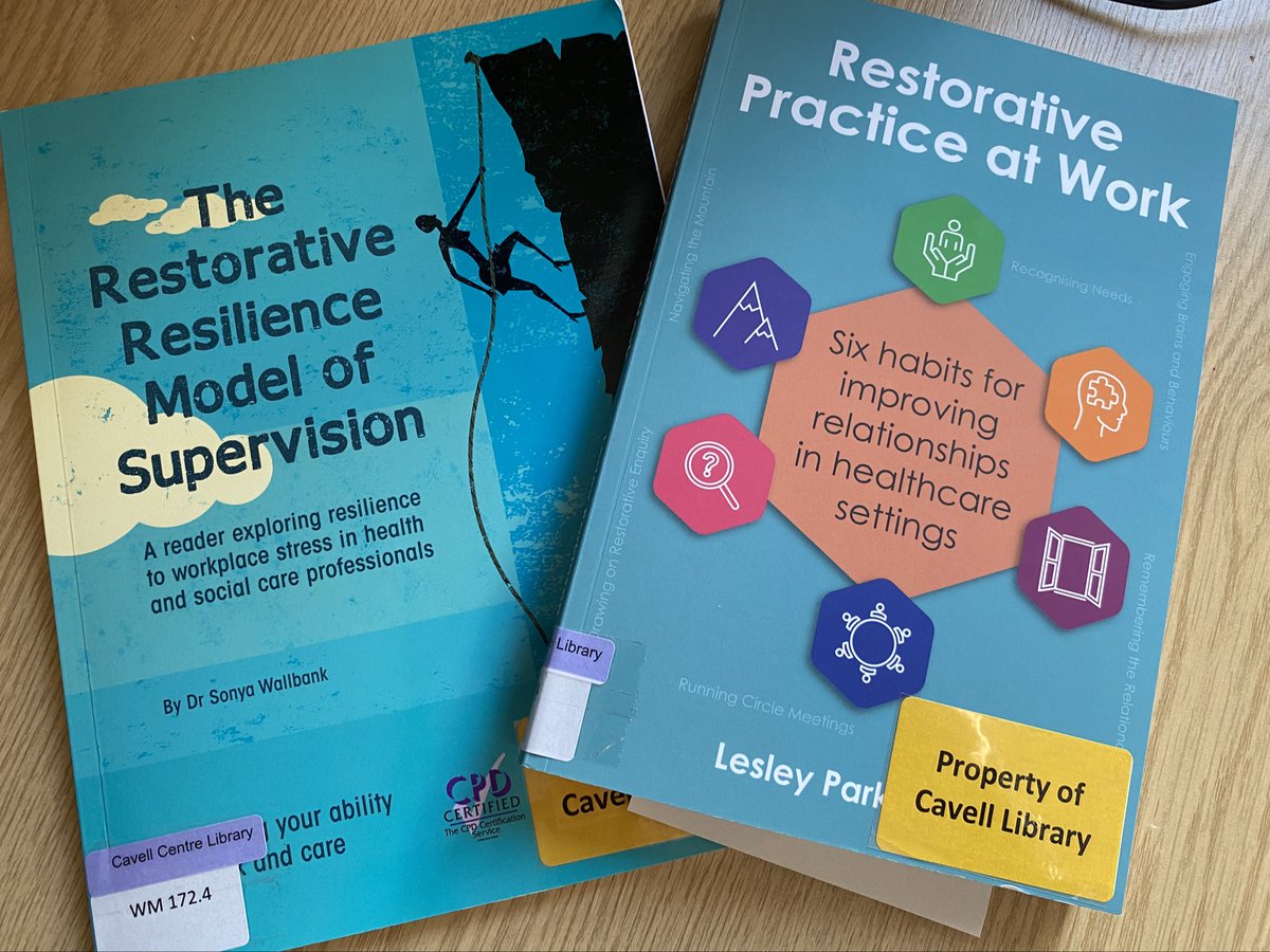 So wonderful to be supported by @CPFT_NHS @CpftLibrary to purchase books on request, to educate & enrich the skills of our Professional Nurse Advocates & wider workforce 💙#pna #professionalnurseadvocate #restorativesupervision @Re__Thinking @SonyaWallbank