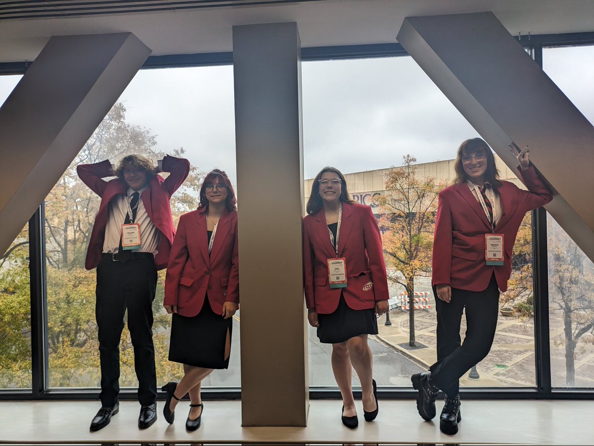 We're here at #2023NFC! Looking forward to competing this afternoon, exploring exhibits, and attending leadership training!