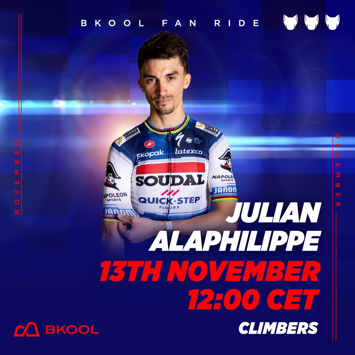 Who else here misses Loulou? 🙋‍♂️ Next Monday brings a chance to ride with @alafpolak1 on @BKOOL_es as part of this off-season’s BKOOL Fan Rides 😃 Just follow this link and as a member of the Wolfpack community you’ll get a special discount: refer.bkool.com/byFpApx