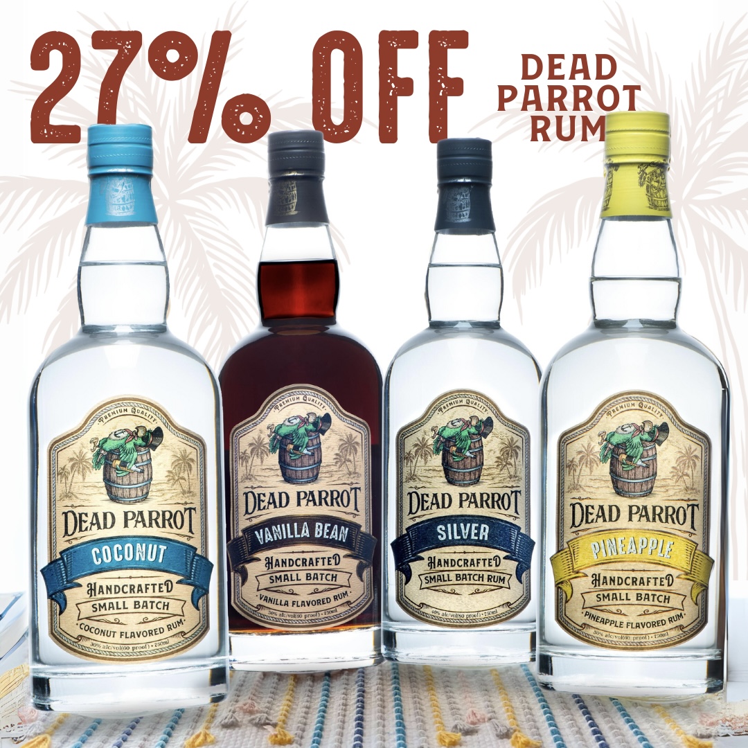 Celebrate the season with 27% off Dead Parrot Rum online + free shipping! 😆 🦜

There's no party without Dead Parrot; grab a bottle or two just in time for all your festivities, and let the season begin Dead Parrot style! 🎉 🍂
shop.rockcreekdistillery.com
#rum #flavoredrum