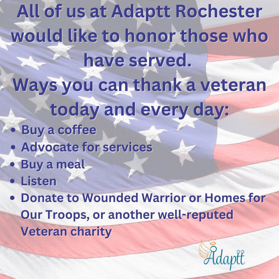 #ThankAVeteran #adapttrochester #VeteransDay