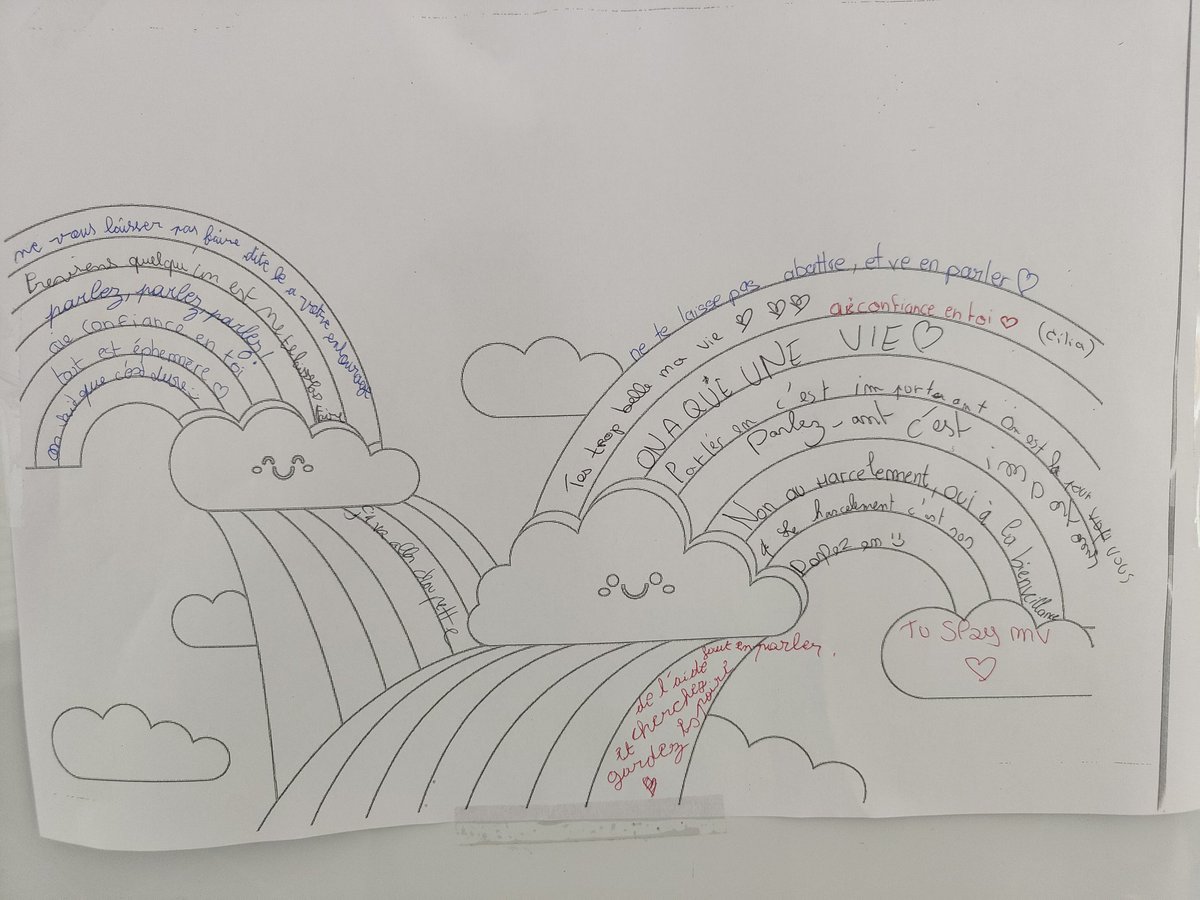 IjcLh76's tweet photo. Ce vendredi, une journée en bleue au collège, couleur de la bienveillance. L'occasion d'une information aux classes sur le harcèlement scolaire transmise par notre infirmière assistée par nos élèves ambassadeurs et ponctuée par une libre expression de nos collégiens sur le sujet. https://t.co/TClbNAi4iH