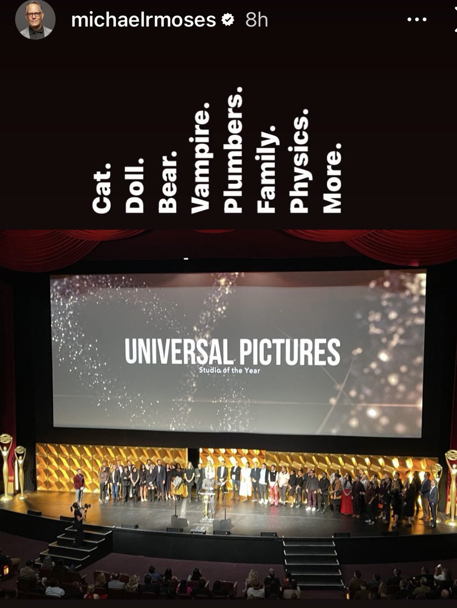 Big congrats to the @UniversalPics marketing team for being recognized by @clioawards for Studio of the Year!!