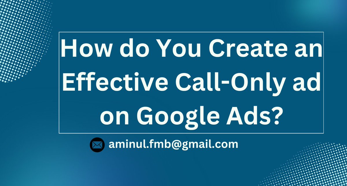 aminulmahamoud's tweet image. Check out my latest article: How do you create an effective call-only ad on Google Ads? linkedin.com/pulse/how-do-y… via @LinkedIn #googlecallonlyads #callonlyads #webanalyst #dataanalyst #webanalystspecialist #ga4expeart #gtmexpeart #digitalanalyst #ecommercedataanalyst