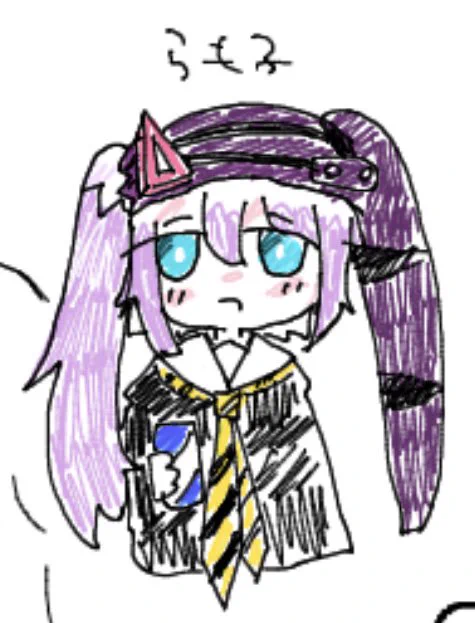 絵チャで描いた鎖国探偵さんのらも子ちゃん 