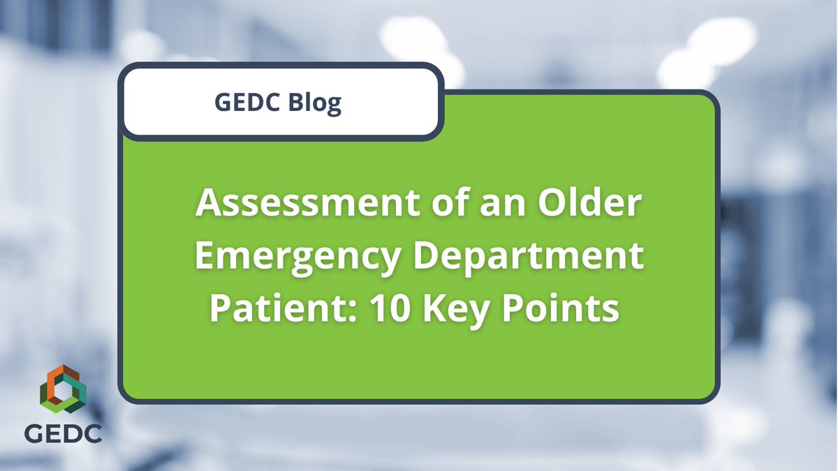 The Geriatric Emergency Department Collaborative (@thegedc) on Twitter photo Older adults require unique considerations in the ED. Originally published by Geriatric Fast Facts and co-written by Dr. Michael Malone, this list of 10 key points will help ED clinicians master geriatric-specific diagnostic considerations: gedcollaborative.com/article/assess… Older adults require unique considerations in the ED. Originally published by Geriatric Fast Facts and co-written by Dr. Michael Malone, this list of 10 key points will help ED clinicians master geriatric-specific diagnostic considerations: gedcollaborative.com/article/assess…