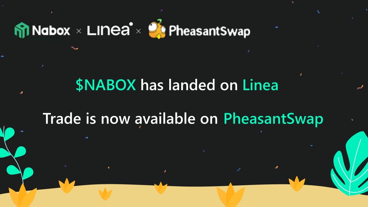 📣 Big news! 

🚀 $NABOX has landed on @LineaBuild and is now tradable on @PheasantSwap! 🎉

💱Don't miss out on the action, start trading $NABOX today on PheasantSwap! 🦚 

#NABOX #Linea #PheasantSwap #DeFi