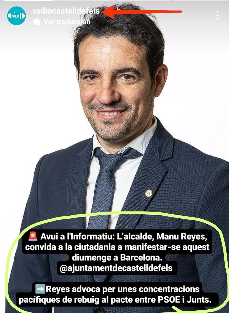 👉 Condemnem la utilització partidista per part del PP d'un mitjà públic com és <a href="/RadioCastelldef/">Ràdio Castelldefels</a> 🛑  Aquesta manifestació és un acte de partit, no de ciutat. No és la primera vegada que ho fa el Sr. Reyes. Inadmissible i li demanarem explicacions! 👎