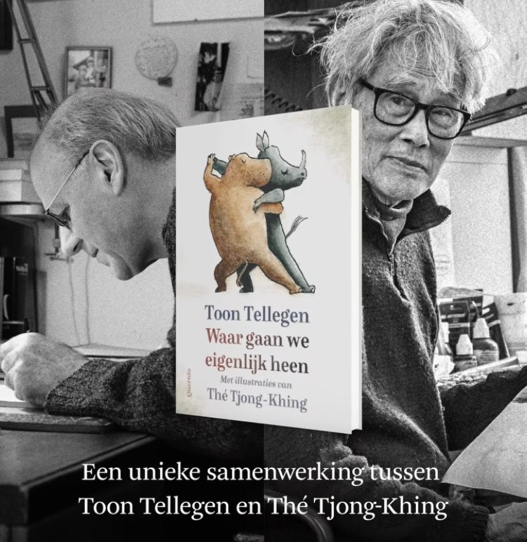 Kijk, hoe mooi, twee die kunst scheppen!
Nieuw van <a href="/Querido_nl/">Uitgeverij Querido</a> 
#ToonTellegen #ThéTjongKhing