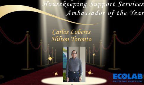 Congratulations to Carlos Loberes from the <a href="/HiltonToronto/">Hilton Toronto</a>, winner of the Housekeeping Support Services Ambassador of the Year Award sponsored by <a href="/Ecolab/">Ecolab</a> #GTHASpiritAwards