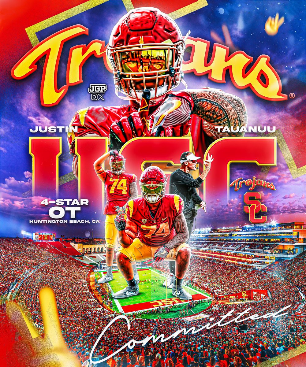 1000% Committed to further my academic and football career at the  University of Southern California FIGHT ON✌️#committed <a href="/Coach_Henson/">Josh Henson</a> <a href="/LincolnRiley/">Lincoln Riley</a> <a href="/uscfb/">USC Football ✌️</a> <a href="/BrandonHuffman/">Brandon Huffman</a> <a href="/GregBiggins/">Greg Biggins</a>