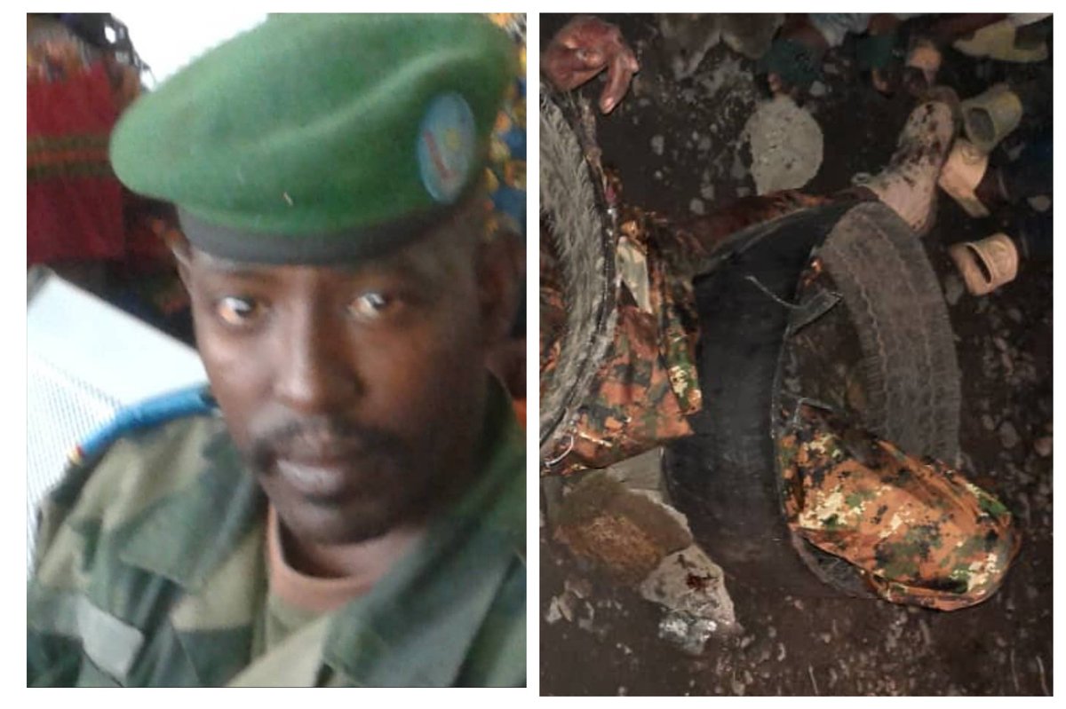 #RDC_ONU: Lt Col Yusto Kanyove du 1303 Rgt FARDC n'est pas GISORE RUKATURA PATRICK qui a été lâchement lapidé par des groupes des VIGILANCES-WAZALENDO-FARDC sur place. C'est sidérant que même l'identité de la victime soit ignorée par tout État auquel il a servi 27ans.(10/11/023)1