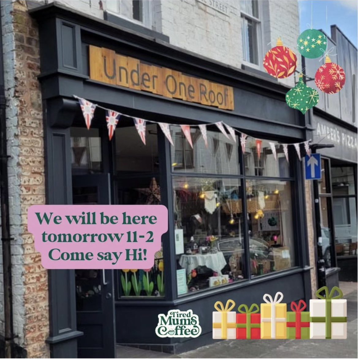 Meet The Makers Event Tomorrow 11-2 at Under One Roof Oswestry❤️

We’ll be there alongside other fabulous makers! 

Come & say hi, try some coffee, buy some presents & have a mince pie! What more could you want on a Saturday?!

#meetthemakers #Christmas