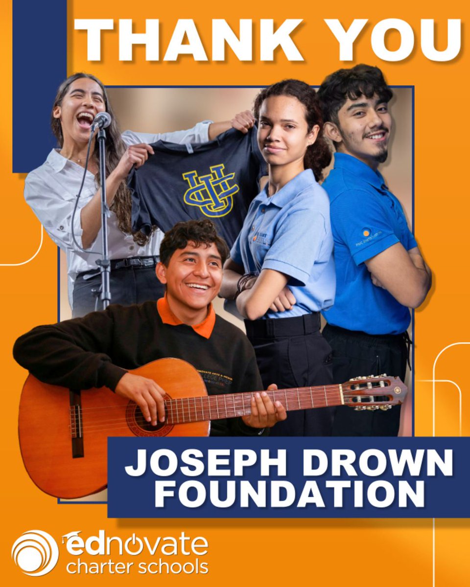 Thank you to Joseph Drown Foundation for their continued generosity and partnership since 2019. This past month, Ednovate was awarded a grant by the Foundation, allowing us to strengthen our College and Career Readiness Program across our six campuses