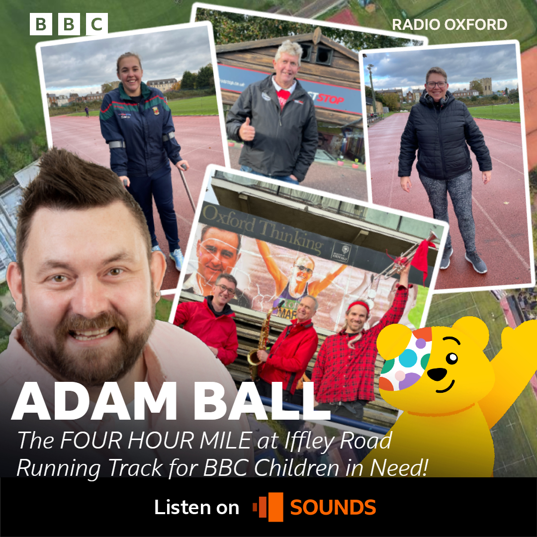 BBCOxford's tweet image. Huge thanks to Push-Up @pam_radley, @horns_of_plenty, @thekevinnicks &amp;amp; @spennylympics Charlotte Nichols for helping @AdamBall achieve his four hour mile! 🚶‍♂️🐌🙌

👉 If you're out walking, running or anything else - send us your miles and they'll be added to the grand total for…
