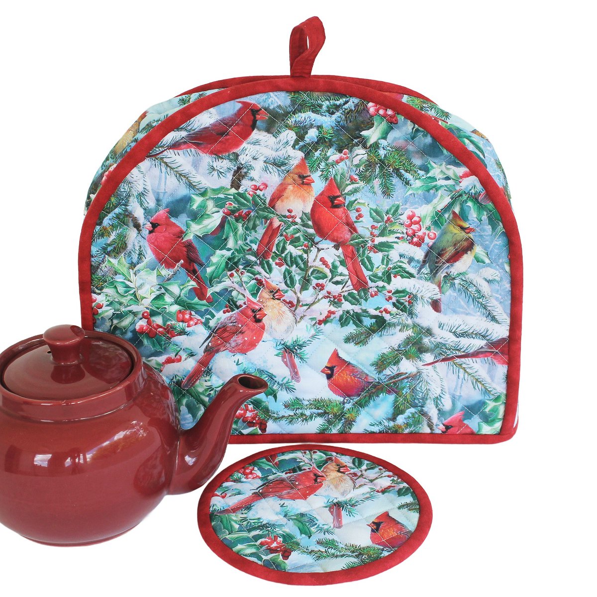 redneedlequilts's tweet photo. Quilted Cardinals Tea Cozy + Teapot Mat, Christmas Tea Cozy Set, Winter Insulated Teapot Cover https://t.co/9FzylD7fkw via @Etsy 
#teacozy #quilted #cardinals #FestiveEtsyFinds #tealover #ChristmasGiftIdeas #etsyhandmade #etsygifts https://t.co/EMMkJGCQ7z