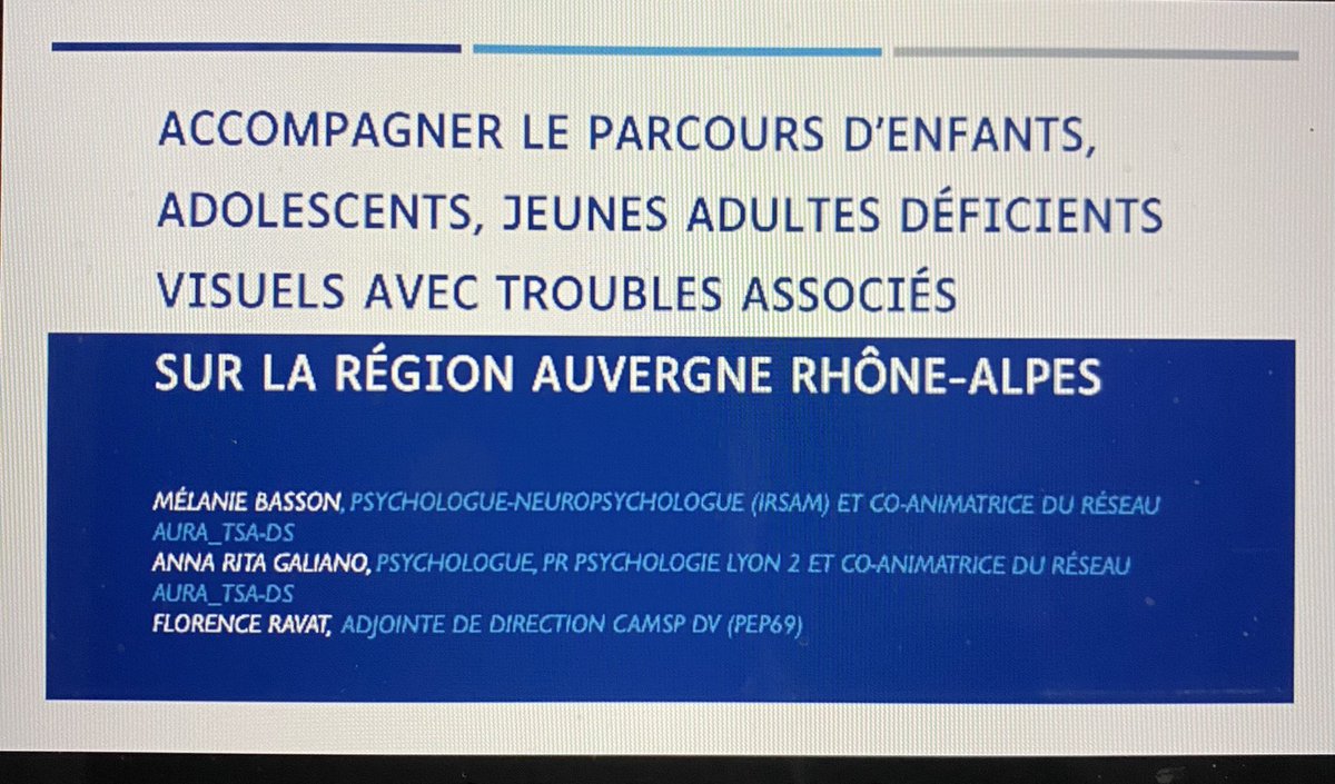 Rencontre ce matin au <a href="/CtrdvPep69/">CTRDV</a> avec l’ERHR-PEP69 de l’équipe du <a href="/cnrhrpepiniere/">CNRHR La Pépinière</a> Présentation du réseau AURA <a href="/tsa_ds/">Réseau AURA TSA-DS</a> avec Mélanie Basson <a href="/IRSAM_asso/">Association IRSAM</a> co-animatrice du reseau et Florence Ravat directrice adjointe du CAMSP sensorielle <a href="/LesPep69/">Les PEP 69</a>