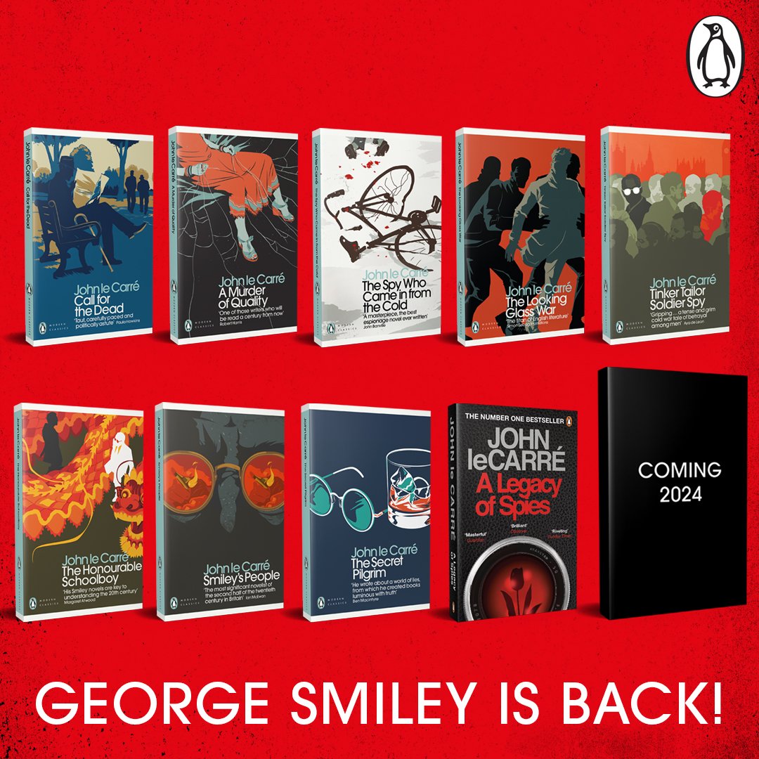 Smiley is back. Penguin Random House announces a new novel, written by John le Carre’s son, featuring one of the most memorable literary creations of the 20th century. Coming Autumn 2024. Read more at: bit.ly/JLCSmiley