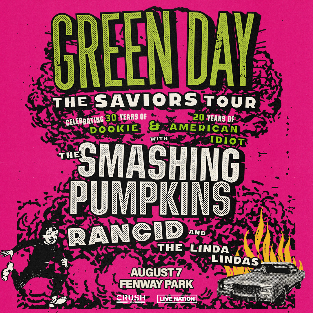 Don’t miss Green Day – The Saviors Tour with special guests The Smashing Pumpkins, Rancid, The Linda Lindas at Fenway Park on August 7th! Tickets on sale now: redsox.com/greenday