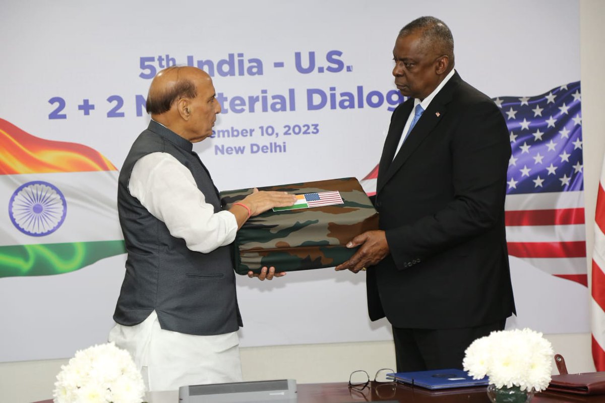 Raksha Mantri @rajnathsingh, today handed over the relics of US Forces ...