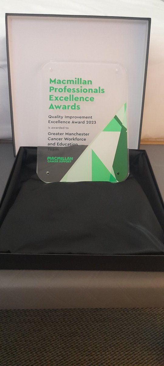 Wow what a night, we're still on a high! Unbelievably proud of the team for winning the Macmillan Quality Improvement Excellence Award 2023!  This project was special to  our hearts because it was led by people affected by cancer. 1/4