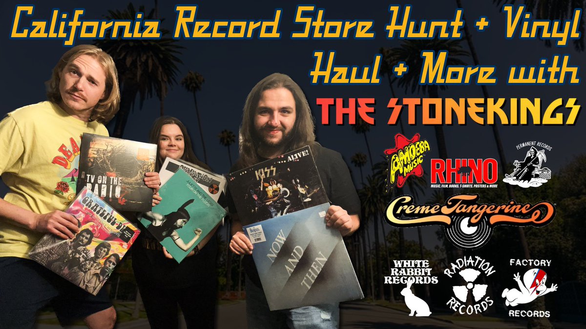 Record_Spinner's tweet photo. On today’s video, my friends, The Stonekings, and I will be embarking on a California record store hunt, with a vinyl haul and more!
#amoebahollywood #rhinorecords #permanentrecords #whiterabbitrecords #radiationrecords #cremetangerine #factoryrecords
https://t.co/CMVV6dC6Pc https://t.co/n8SjnYbixd