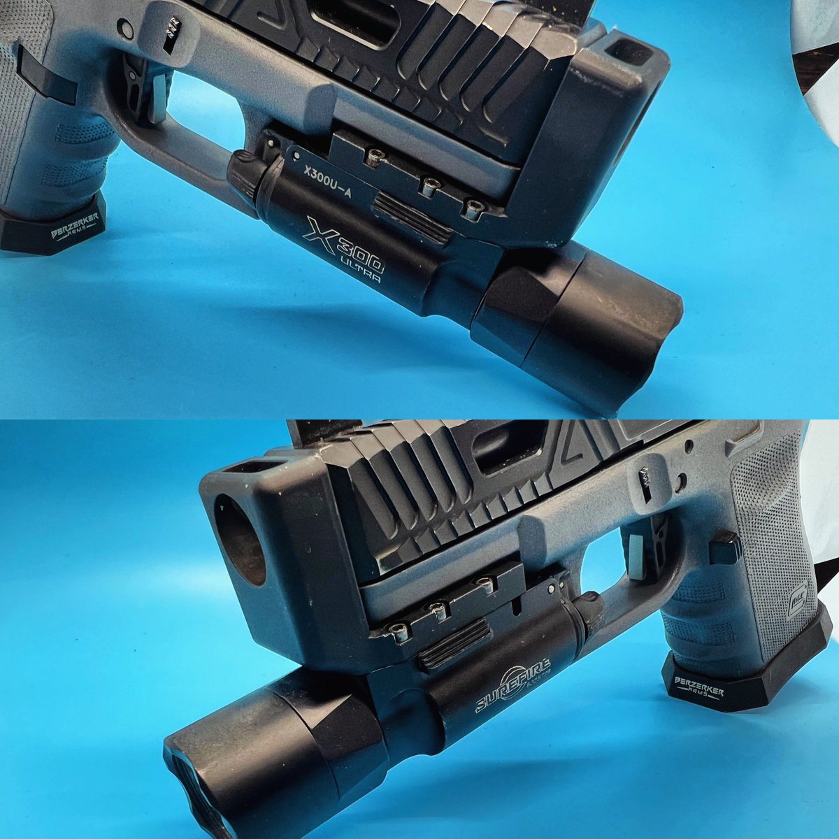 Here is the full reveal of the comp we have been working on with @absolutemachining  this will allow everyone to run a comp without the need of a threaded barrel.  It will require the use of a Surefire X300 for the lock up on the rail.  Videos will follow.   

#surefire #x300